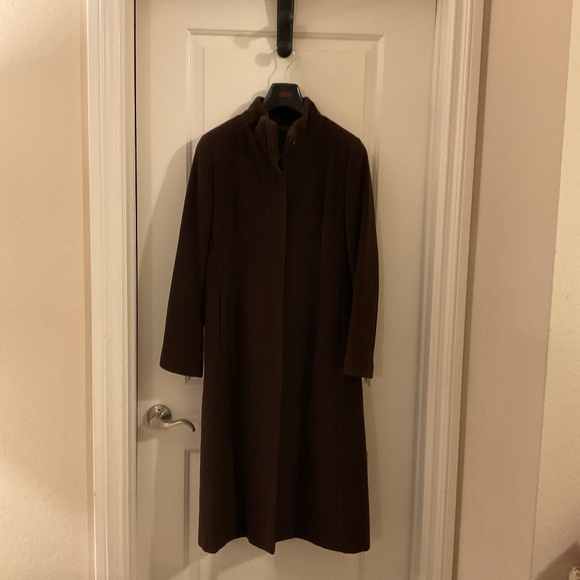 Women’s Long Coat, Angola 65% and Wool 35%, Made in Japan - Picture 1 of 11